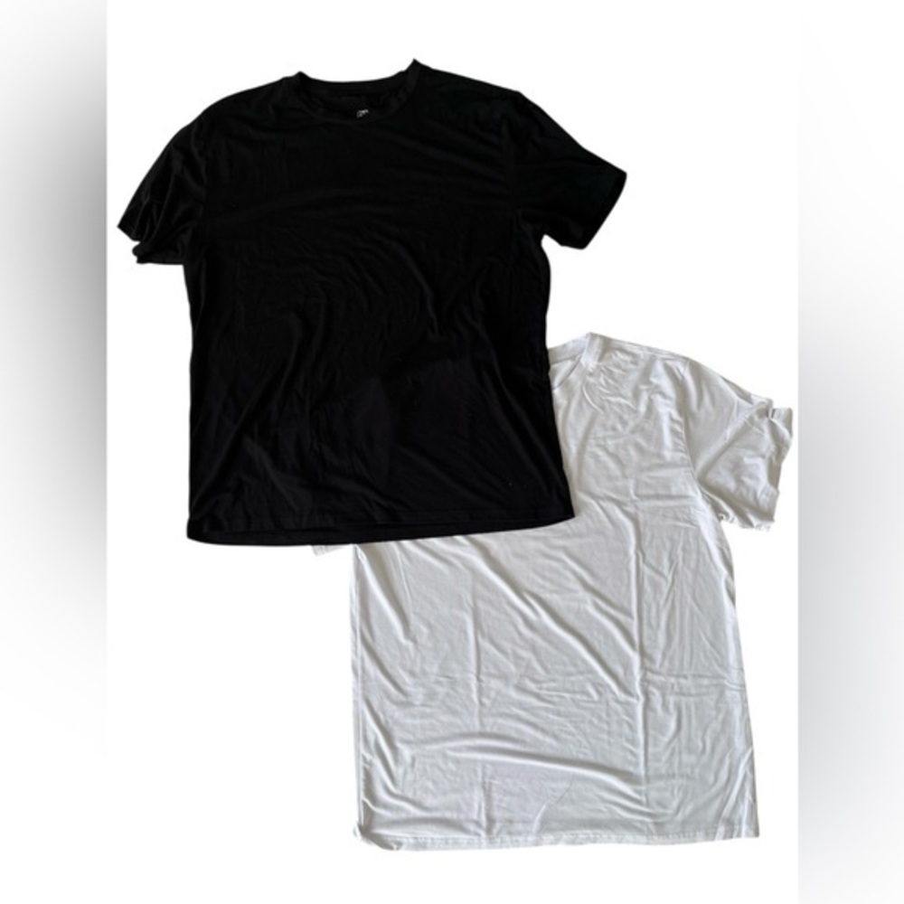 BAMBOO Black and White Short Sleeve Tees